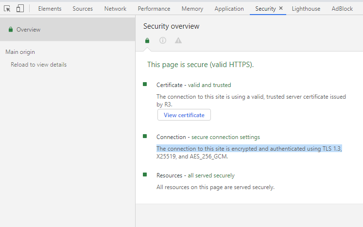 TLS1.3浏览器支持情况